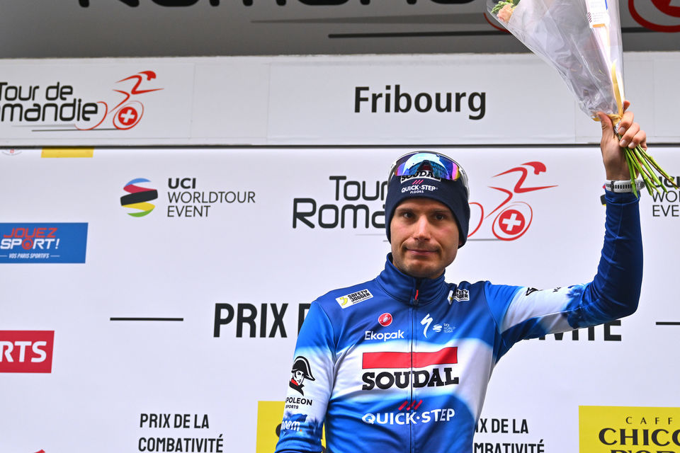 Tour de Romandie: Masnada strijdlustigste renner in Fribourg